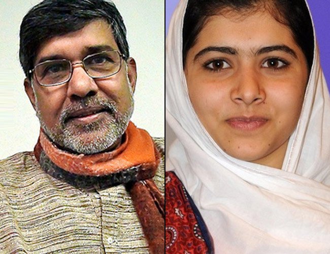 भारत के सामाजिक कार्यकर्ता कैलाश सत्यार्थी और पाक की मलाला यूसुफजई को शांति का नोबेल